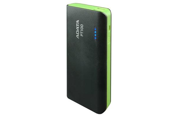 Cargador Portátil Adata PowerBank PT100, 10.000mAh, Negro/Verde