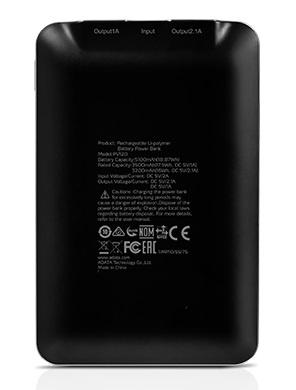 Cargador Portátil Adata PowerBank PV120, 5100mAh, Negro