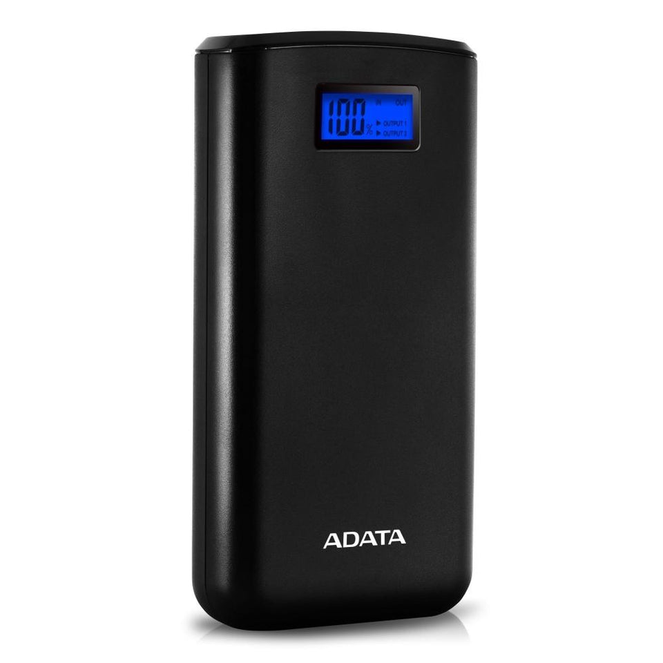 Cargador Portátil Adata Power Bank S20000D, 20.000mAh, Negro