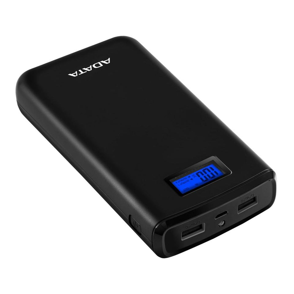 Cargador Portátil Adata Power Bank S20000D, 20.000mAh, Negro