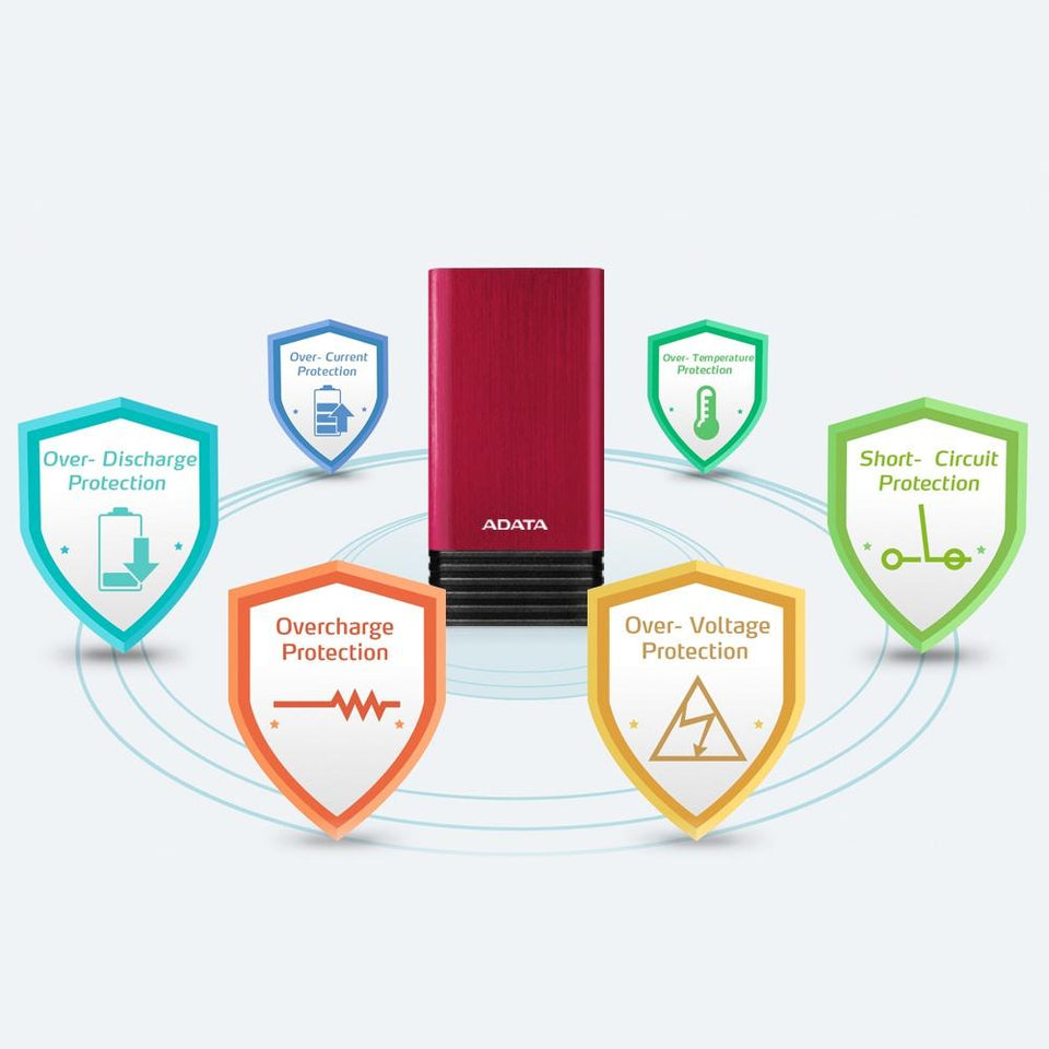 Cargador Portátil Adata PowerBank X7000, 7000mAh, Negro/Rojo