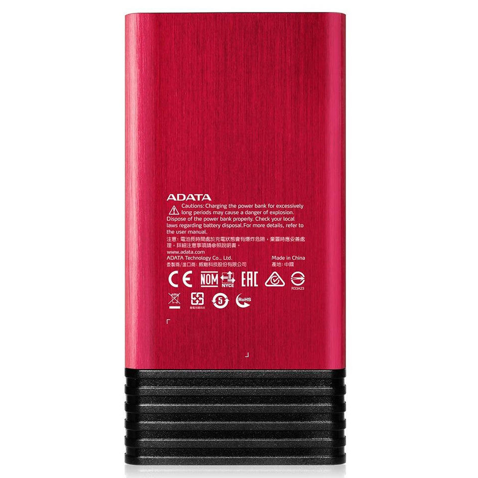 Cargador Portátil Adata PowerBank X7000, 7000mAh, Negro/Rojo