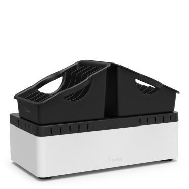 Belkin Estación de Carga Store and Charge Go, 10x USB, Negro/Blanco