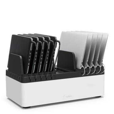 Belkin Estación de Carga Store and Charge Go, 10x USB, Negro