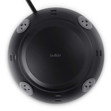 Belkin Supresor de Picos B2E031TT06-BLK, 4 Contactos, 8x USB, 1080 Joules