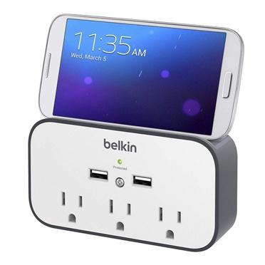Belkin Supresor de Picos BSV300TTCW, 3 Contactos, 2x USB, 540 Joules