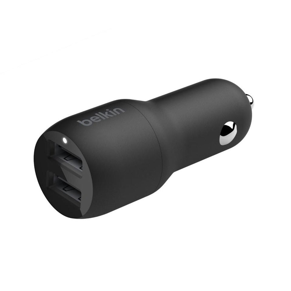 Belkin Cargador para Auto Boost Charge, 24W, 2x USB 2.0, Negro