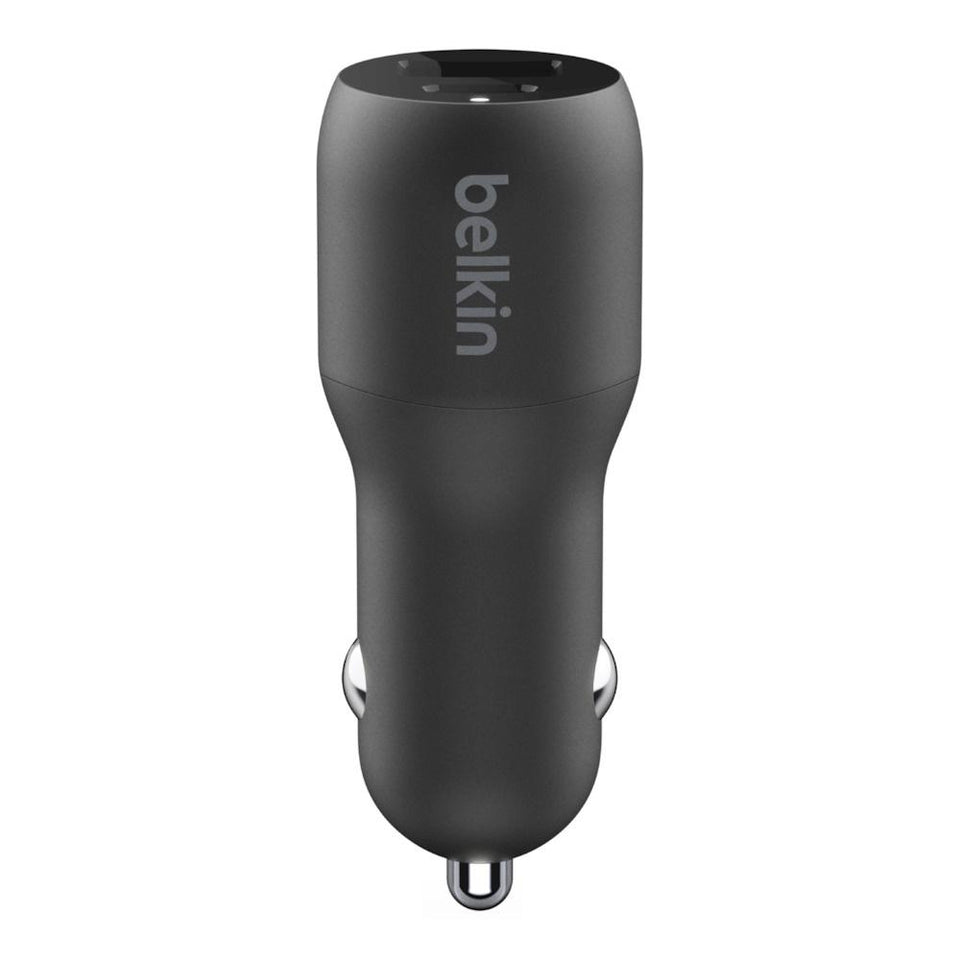 Belkin Cargador para Auto F7U100BTBLK, 1x USB-C, 1x USB-A, Negro