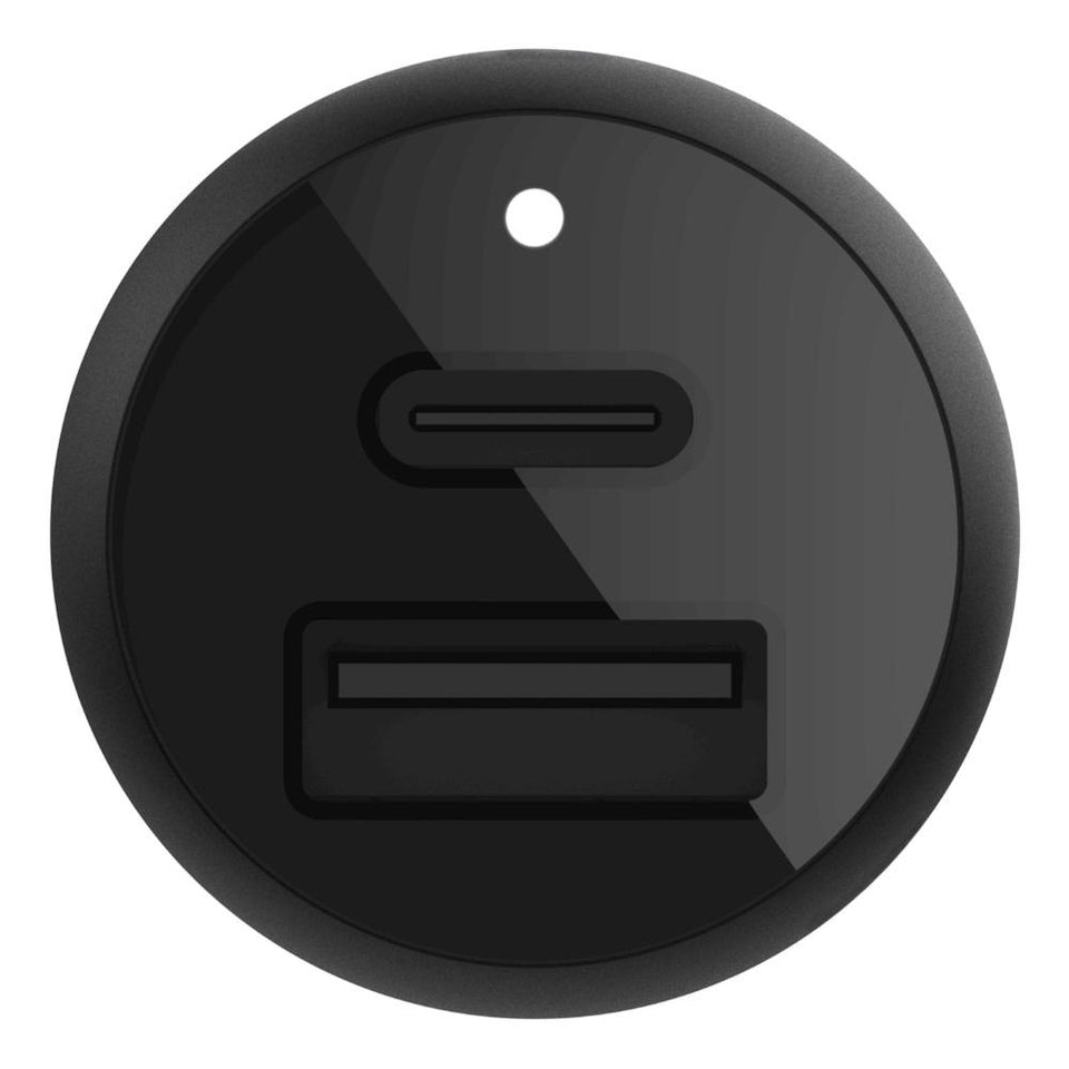 Belkin Cargador para Auto F7U100BTBLK, 1x USB-C, 1x USB-A, Negro