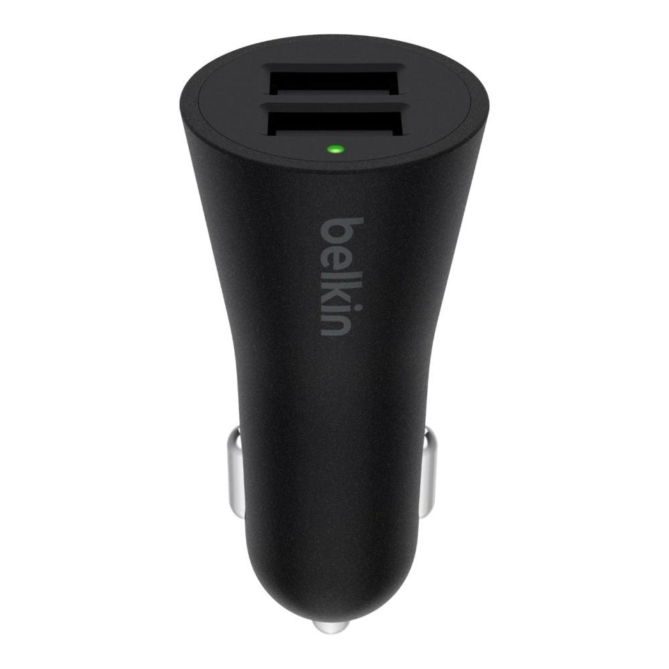 Belkin Cargador para Auto BOOSTUP, 24W, 2x USB 2.0, Negro