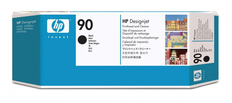 Cabezal HP 90 Negro y Limpiador de Cabezal
