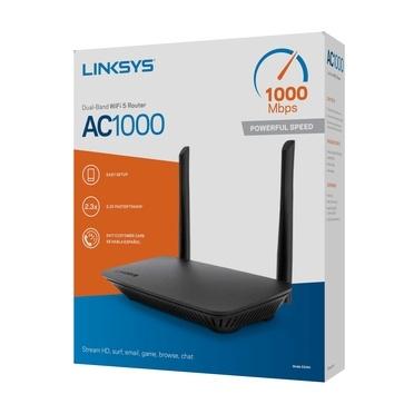 Router Linksys Ethernet AC1000, Inalámbrico, 1000Mbit/s, 4 Puertos RJ-45, 2.4GHz/5GHz, 2 Antenas Externas