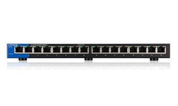 Switch Linksys Gigabit Ethernet LGS116, 16 Puertos 10/100/1000Mbps, 8000 Entradas - No Administrable
