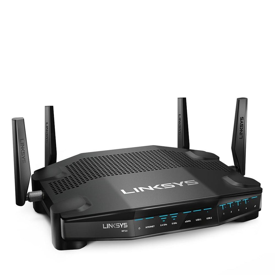 Router Linksys Ethernet WRT32XB, Inalámbrico, 3200Mbit/s, 5x RJ-45, 2.4/5GHz, 4 Antenas Externas