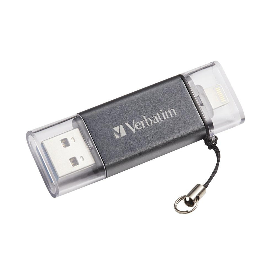Memoria USB Verbatim Store 'n' Go Dual, 32GB, USB 3.0 A/Lightning, Gris
