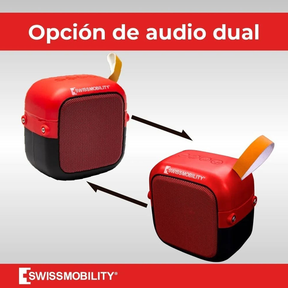 Par de Bocinas Bluetooth portátil, Swissmobility MSW-5RD