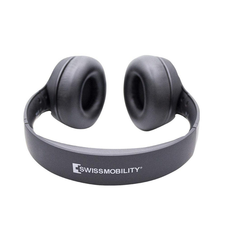 Audífonos de diadema SUPER BASS con Bluetooth y micrófono SWM-10BK swissmobility