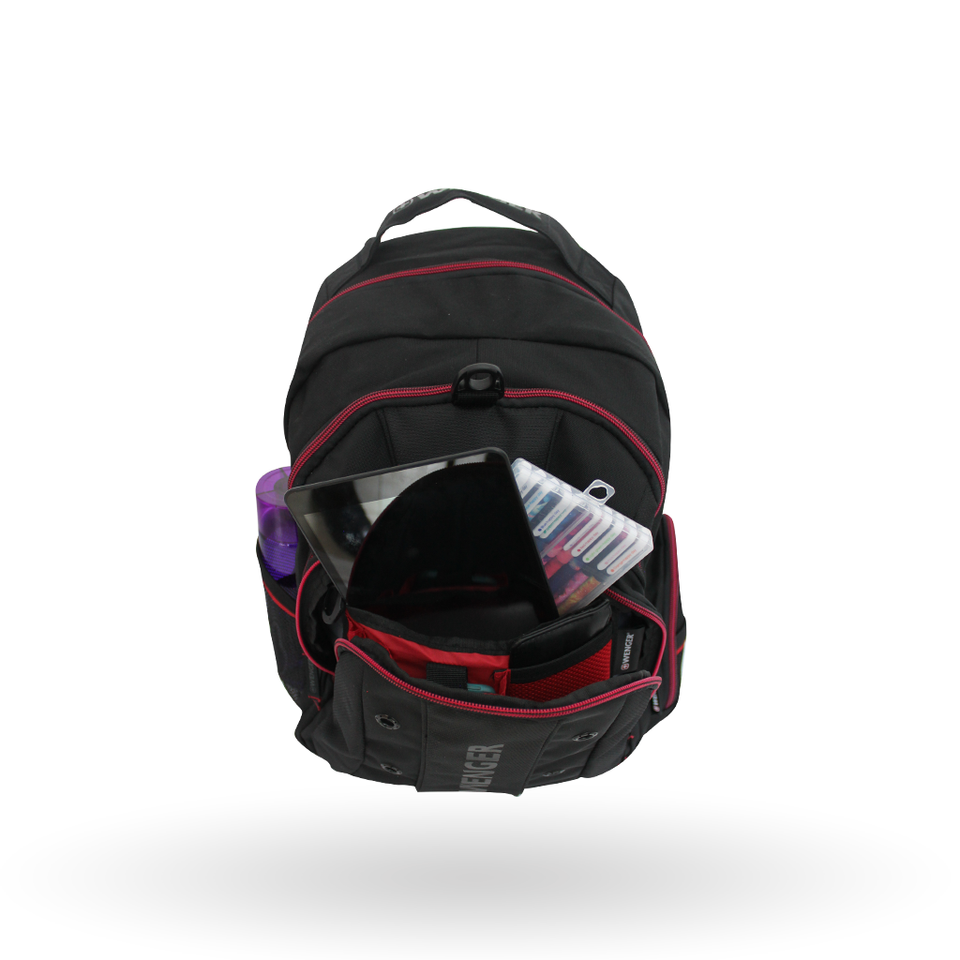 Mochila Wenger Jett, para laptop de 16", 27310130, mochila negra, tecnología Air Flow.