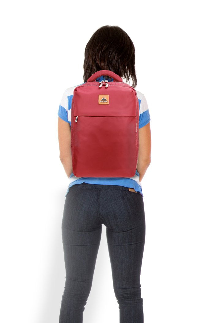 Mochila backpack Skypeak roja para mujer,dama, de 15,6" tamaño Grande. CTA-115PO