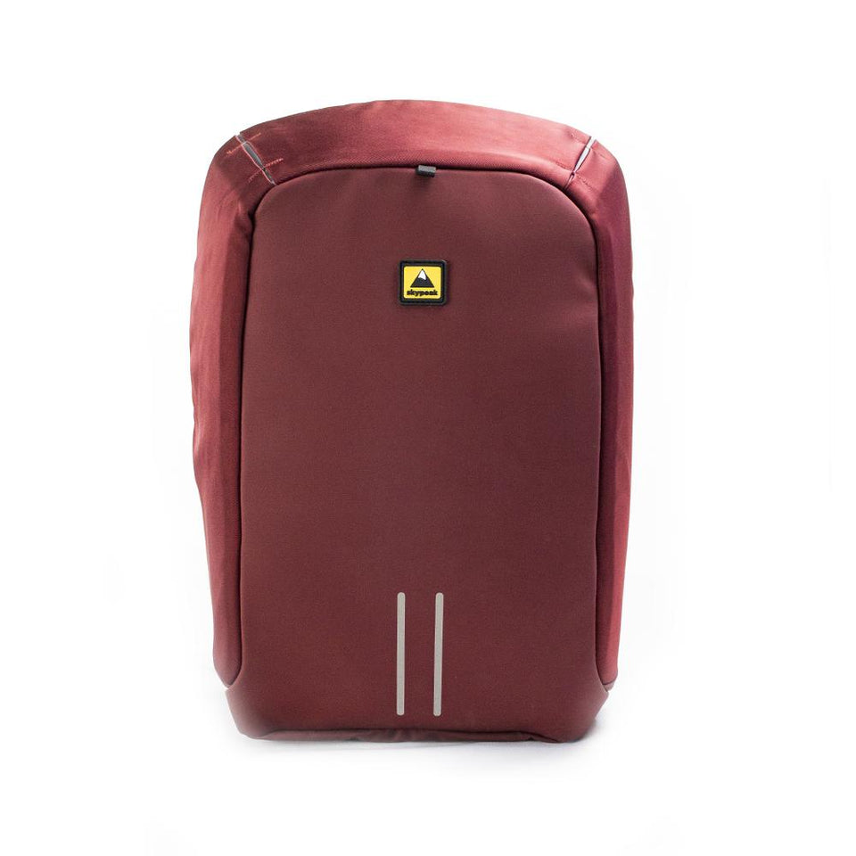 Mochila Backpack Skypeak Antirrobo Roja de 15,6" con funda repelente al agua y puerto USB de carga. SHIELD-115PO
