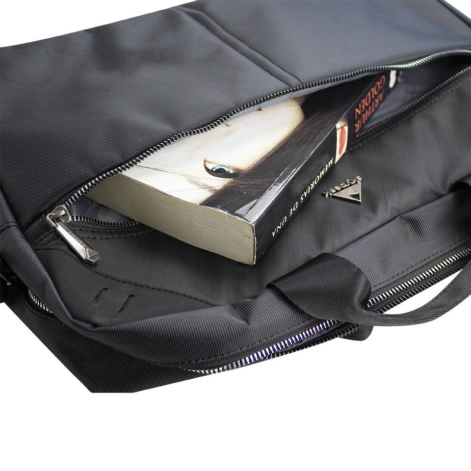 Maletín Skypeak para hombre o mujer para laptop u ordenador de 15,6” hasta 17” de uso diario y de oficina STYM-117BK
