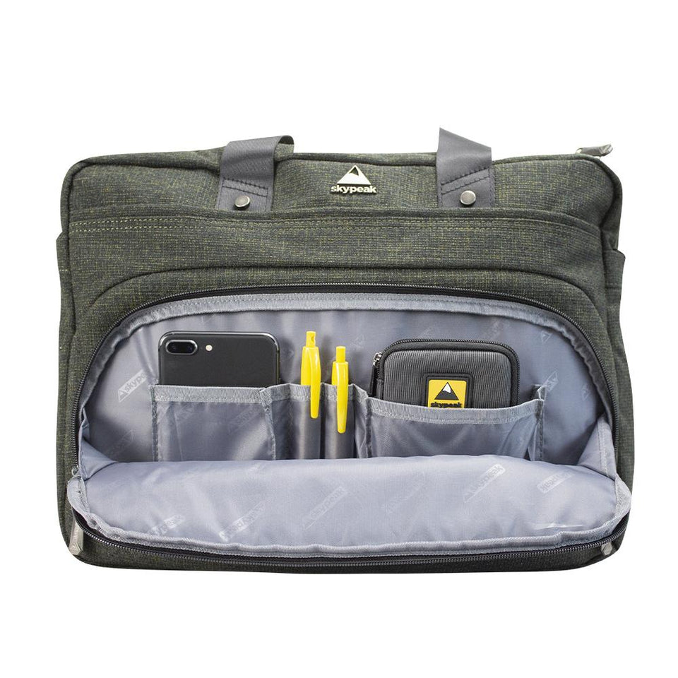 Maletín Skypeak para hombre o mujer para laptop u ordenador de 15,6” hasta 17” de uso diario y de oficina TEXM-117GR.
