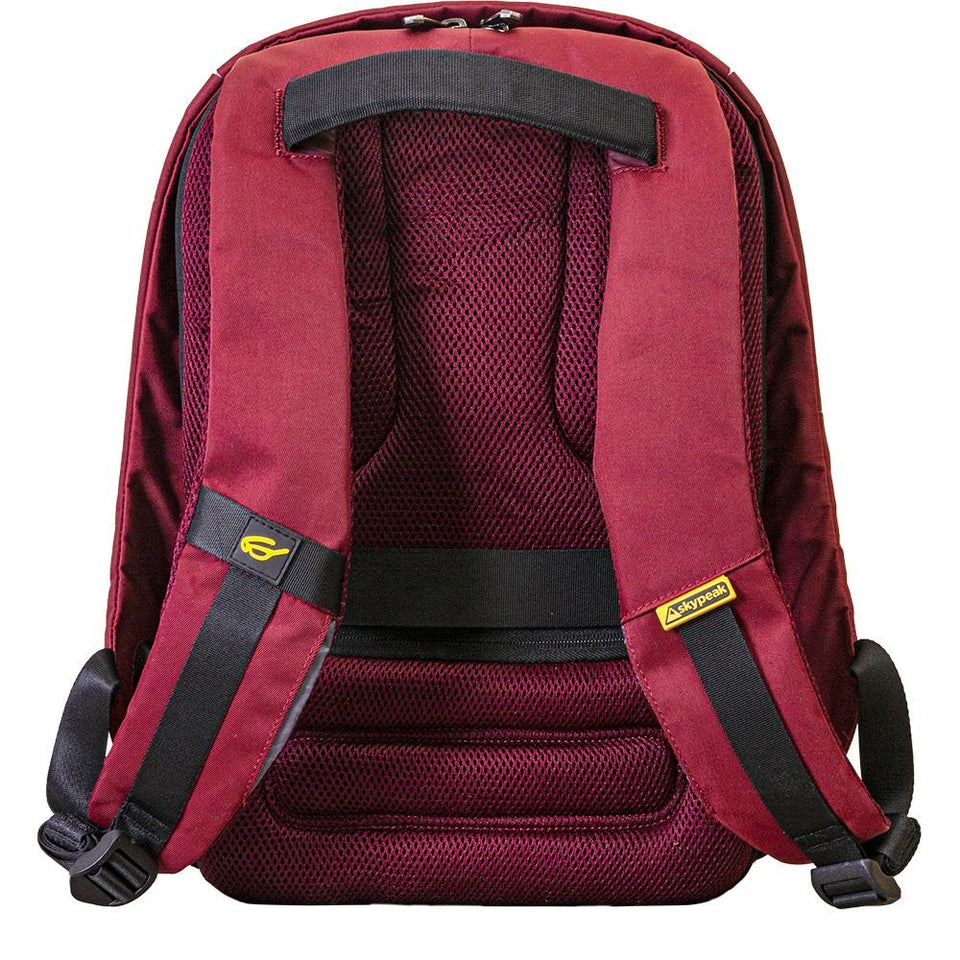 Mochila Backpack Skypeak Antirrobo Roja de 15,6" con funda repelente al agua y puerto USB de carga. SHIELD-115PO