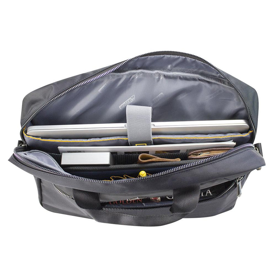 Maletín Skypeak para hombre o mujer para laptop u ordenador de 15,6” hasta 17” de uso diario y de oficina STYM-117BK