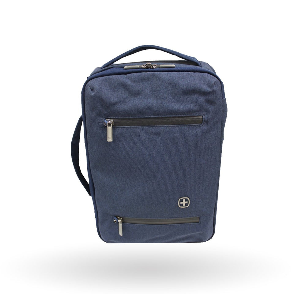 Mochila Wenger porta laptop City Rock, para laptop de 16", 602616, bolsillo de bloqueo RFID, uso dual mochila y maletín