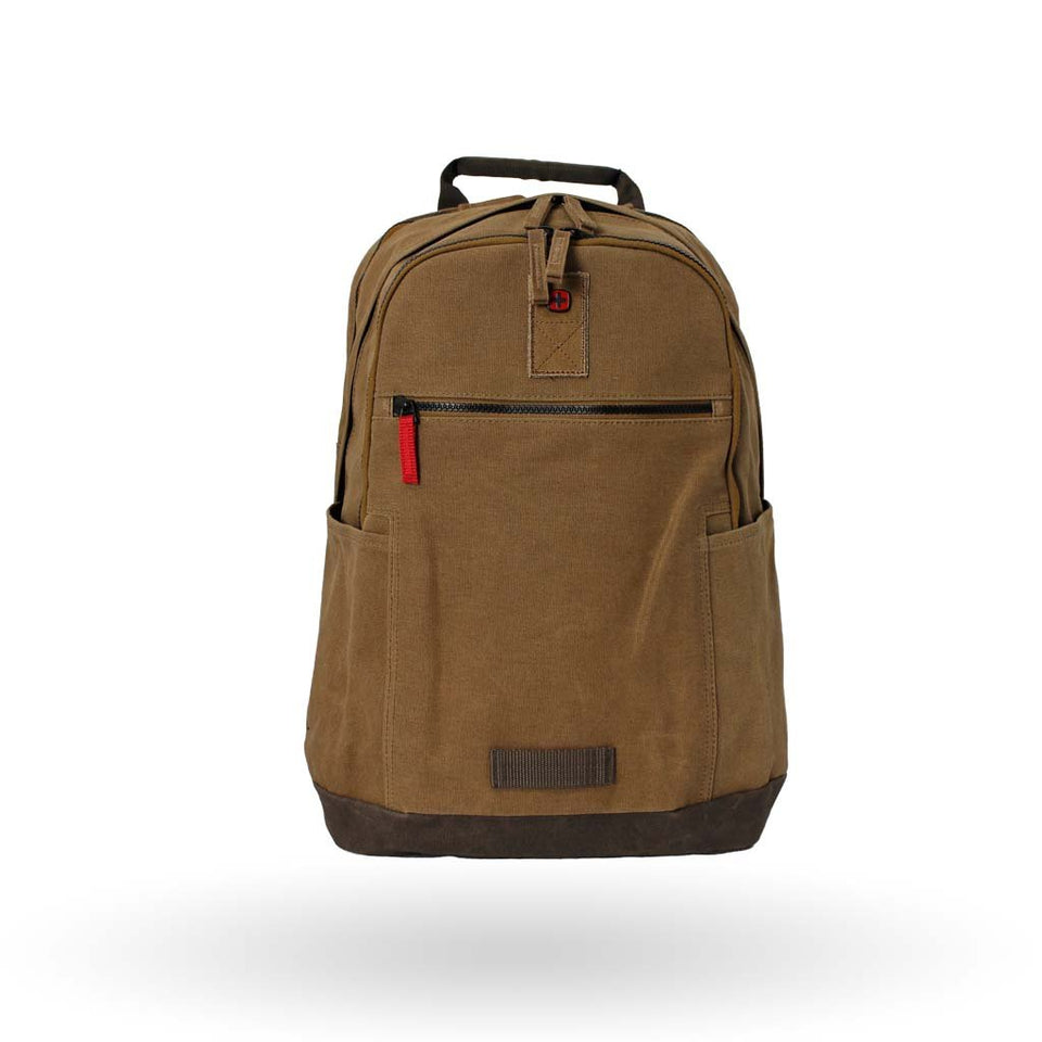 Mochila Wenger Arundel, para laptop de 16" y tablet de 10", 602830, color camel, sistema de barra estabilizadoras y correas Pass-Thru.
