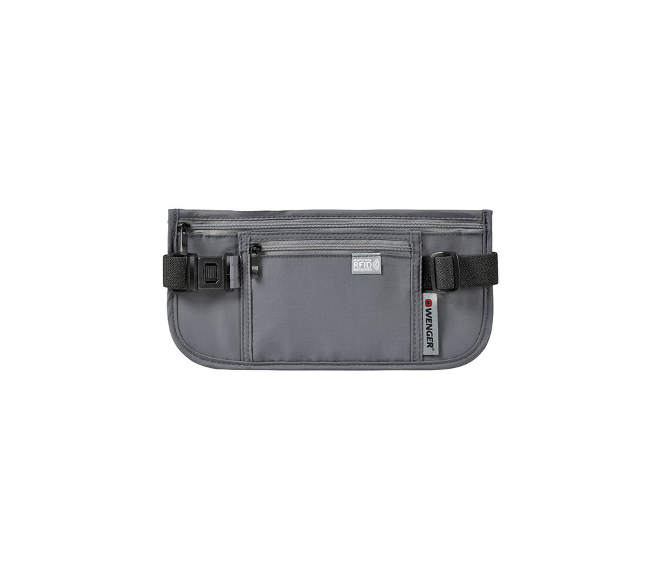 Cangurera de Seguridad con Protección RFID, 604588, Color Gris, diseño ligero y delgado