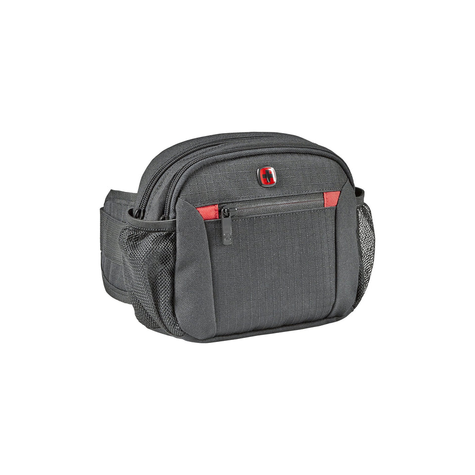 Cangurera Jumbo Wenger, 604604, Color Gris, bolsillos QuickAccess