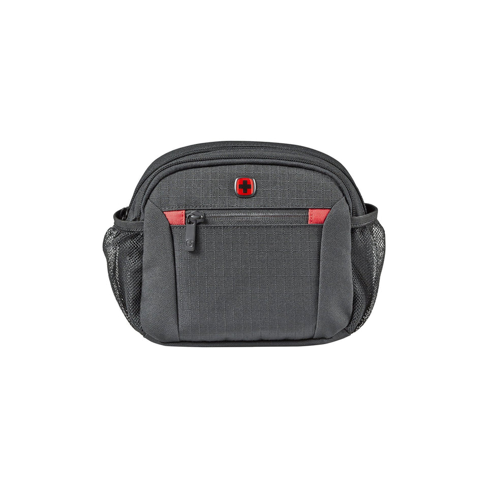 Cangurera Jumbo Wenger, 604604, Color Gris, bolsillos QuickAccess