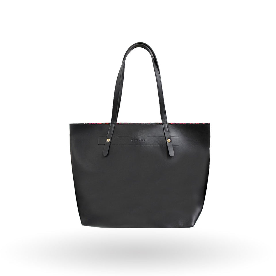 Bolsa para laptop mujer Wenger MarieSol, Universal, 605091, incluye funda para laptop de 14" y monedero, Color Negro y estampado floral.