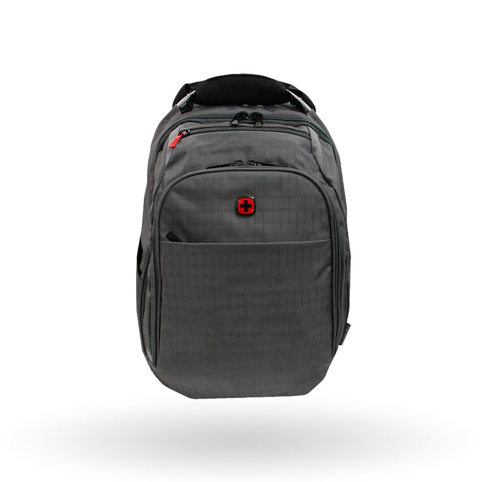 Mochila Wenger portalaptop UpLink, para laptorp de 16" y tablet de 10", 605094, mochila expandible, color gris, tecnología Air Flow.