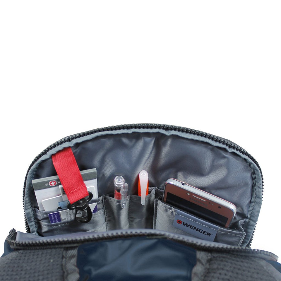 Mochila Wenger Photon, para laptop de 14", 605096, mochila azul, repelente al agua, sistema Pass-Thru.