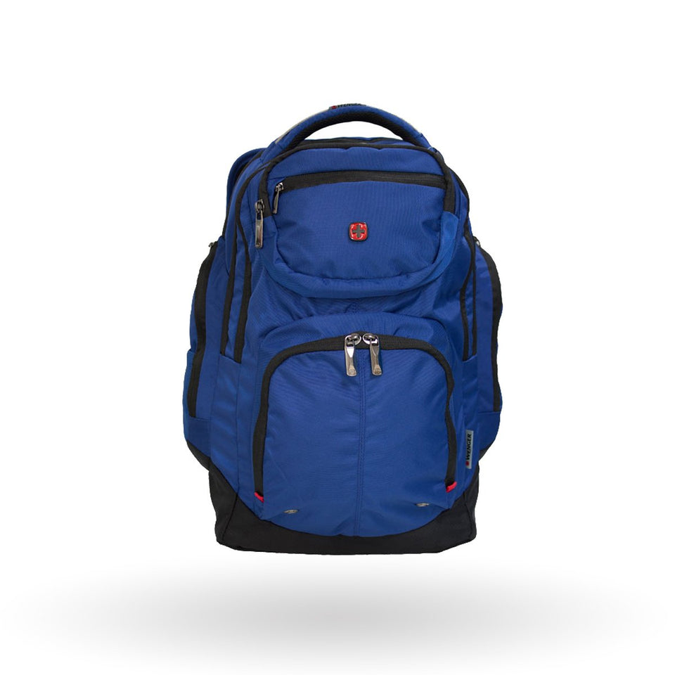 Mochila de viaje Wenger Croby, para laptop de 16", 605180, color azul, correa pass - thru