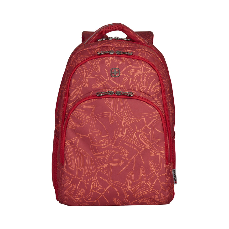 Mochila Juvenil Wenger Upload, para laptop de 16", 606472, color rojo, tecnología Air Flow