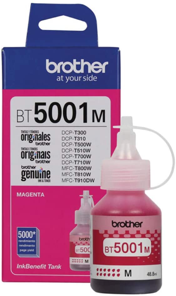 Botella De Tinta Brother Color Magenta Alto Rendimiento/BT-5001M