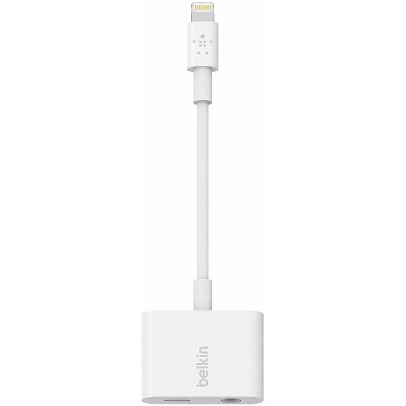 Adaptador Belkin Cargador + Audio iPhone Blanco F8j212btwht
