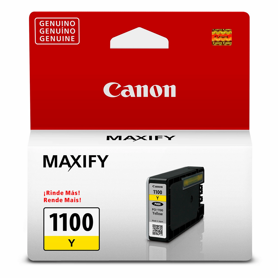 Cartucho de Tinta Canon PGI1100 Y Amarillo 300pág/9246B001AA