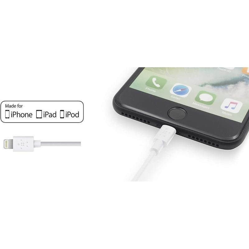 Cable Belkin Lightning Para iPhone/iPad Blanco F8j023bt04wht