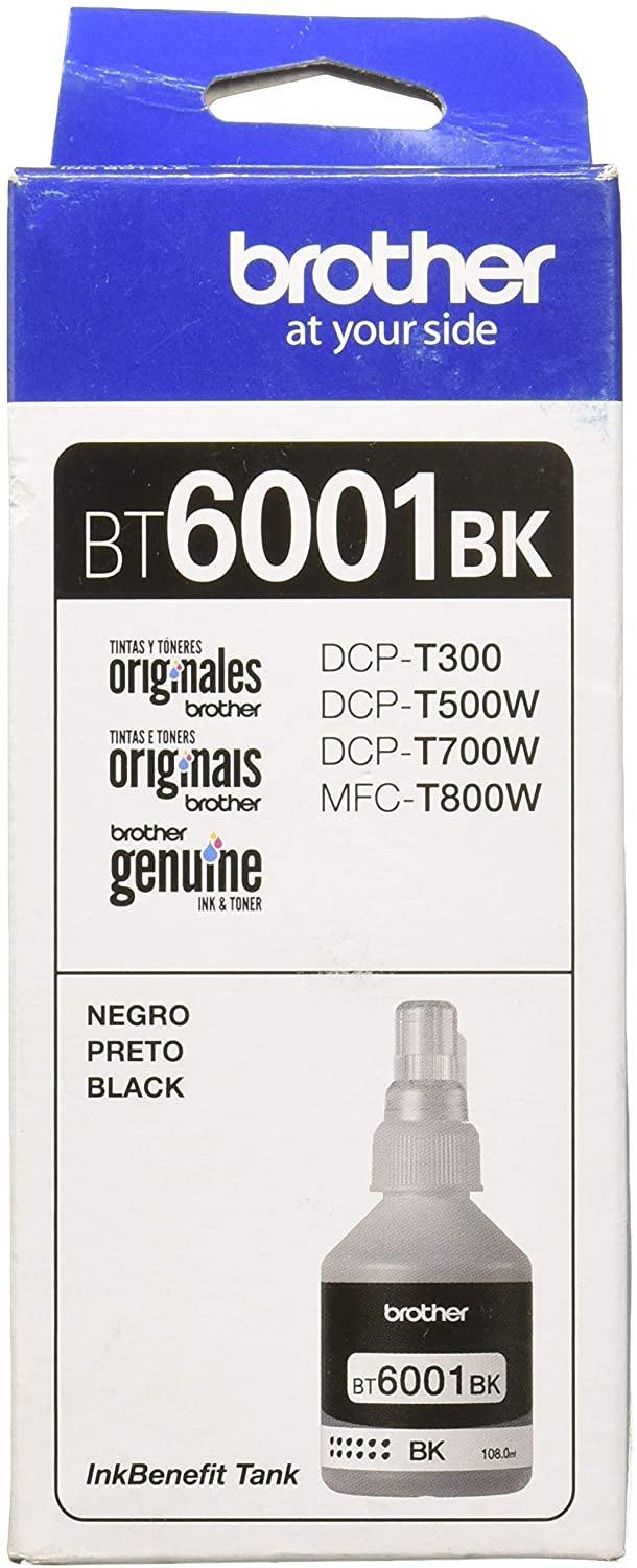 Botella De Tinta Brother Negra Alto Rendimiento/BT-6001BK
