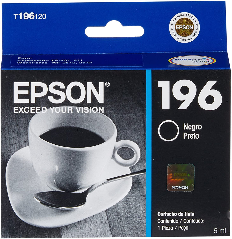 CARTUCHO DE TINTA EPSON NEGRA / XP401/175 PÁG/T196120-AL