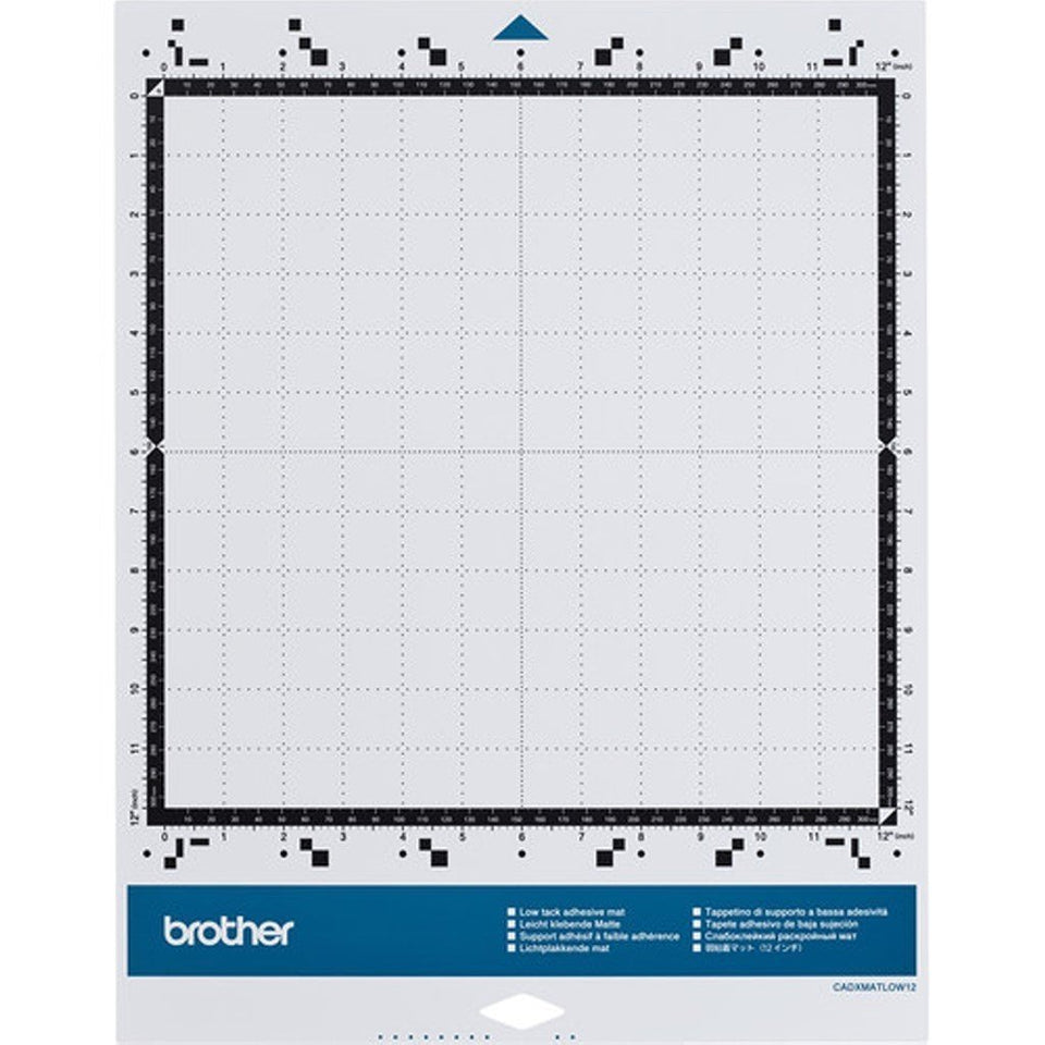 Tapete Adhesivo de Baja Sujeción 12"x12" CADXMATLOW12 Brother, para sujeción de materiales finos, compatible con ScanNCut SDX