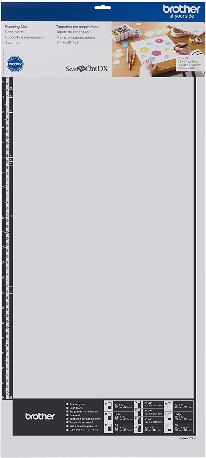 Tapete de escaneo de 12 x 24” Brother, CADXMATS24, compatible con ScanNCut
