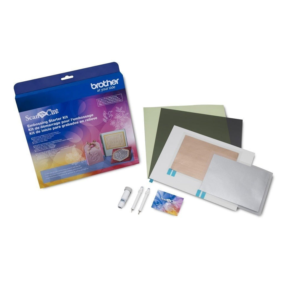 Kit de inicio para grabados en relieve en papel y metal CAEBSKIT1 Brother, compatible con ScanNCut DX