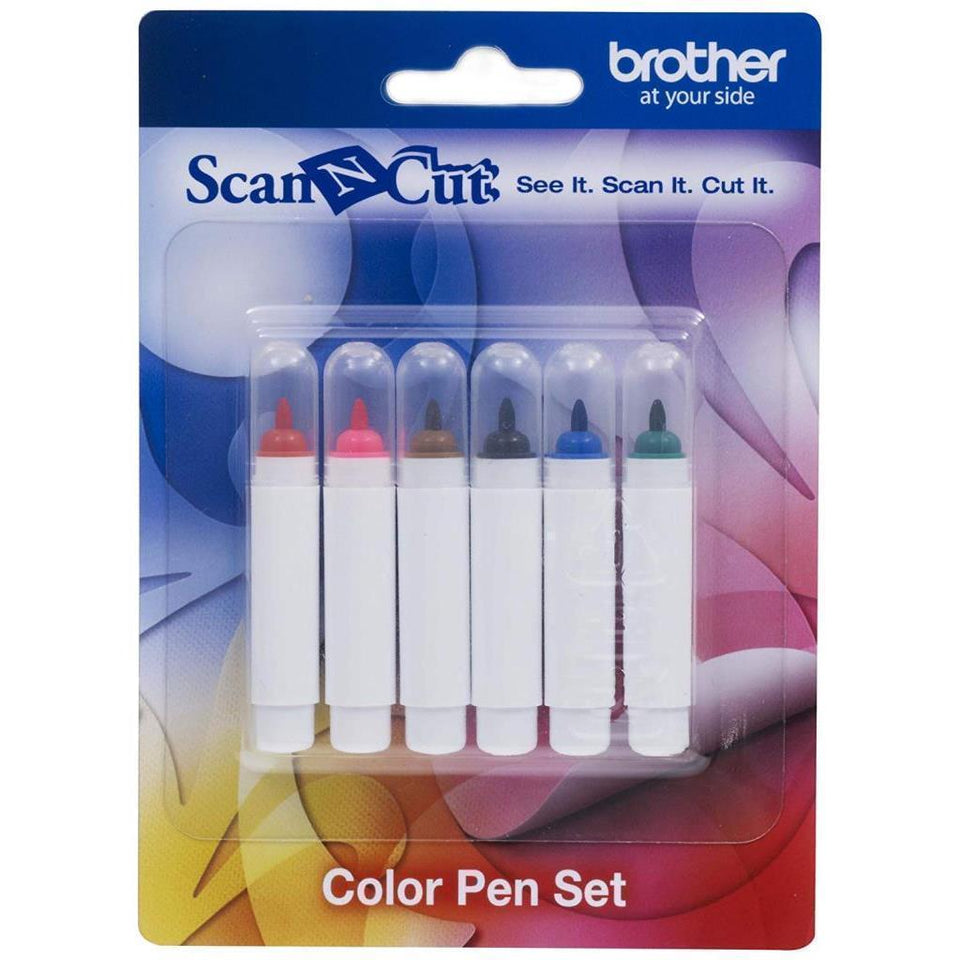 Juego de 6 plumones de colores tinta permanente CAPEN1 Brother, compatible con ScanNCut SDX