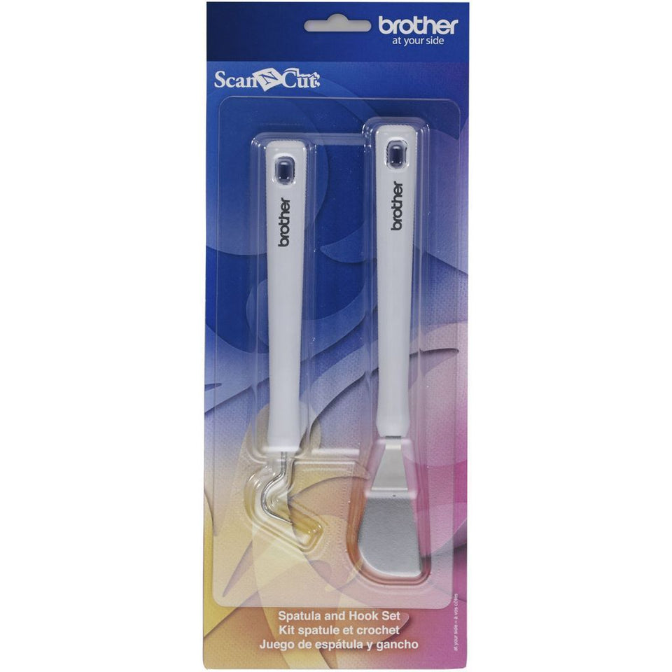 Set de Espátula y Gancho Brother CASPHK1, ideal para desprender y retirar material con precisión, compatible con ScanNCut DX