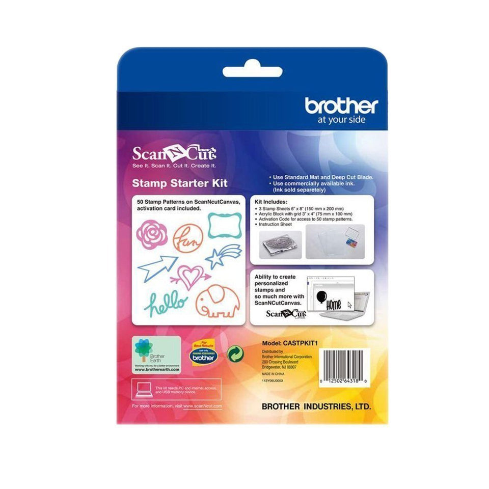 Kit de Inicio para Sellos CASTPKIT1 Brother, sellos personalizados, 50 patrones de sellos, compatible con ScanNCut SDX